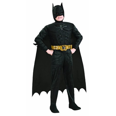 Immagine di Costume Batman Dark Knight Deluxe con Muscoli Bambino 5-6 anni 
