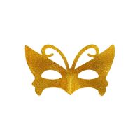 Immagine di Maschera Farfalla con Glitter Oro 