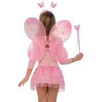 Immagine di Set Farfalla Cerchietto, Gonna e Bacchetta Magica Rosa 