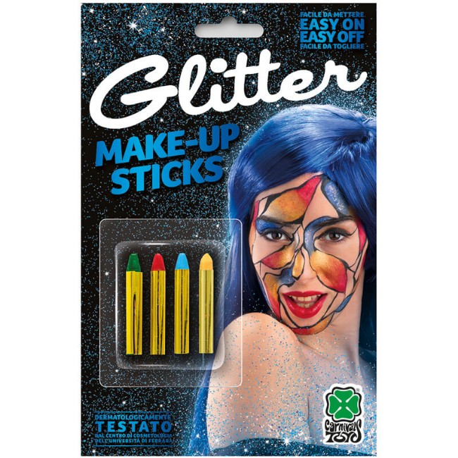 Paniate - 4 Matite Colorate Glitter Trucco Carnival Toys in offerta da  Paniate