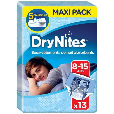 Immagine di Mutandine DryNites Maxi Pack Confezione da 13 pezzi Boy (8-15 anni) 31-56 Kg