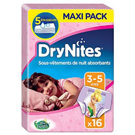 Immagine di Mutandine DryNites Maxi Pack Confezione da 16 pezzi Girl (3-5 anni) 16-23 Kg