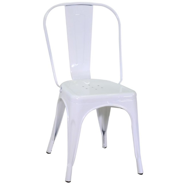 Immagine di Sedia in Metallo Bristol Singola Bianco