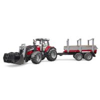 Immagine di Trattore Massey Ferguson con Rimorchio Legname 02046 