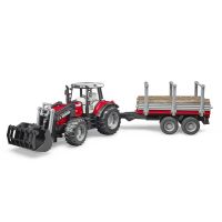 Immagine di Trattore Massey Ferguson con Rimorchio Legname 02046 