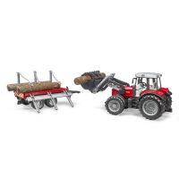 Immagine di Trattore Massey Ferguson con Rimorchio Legname 02046 