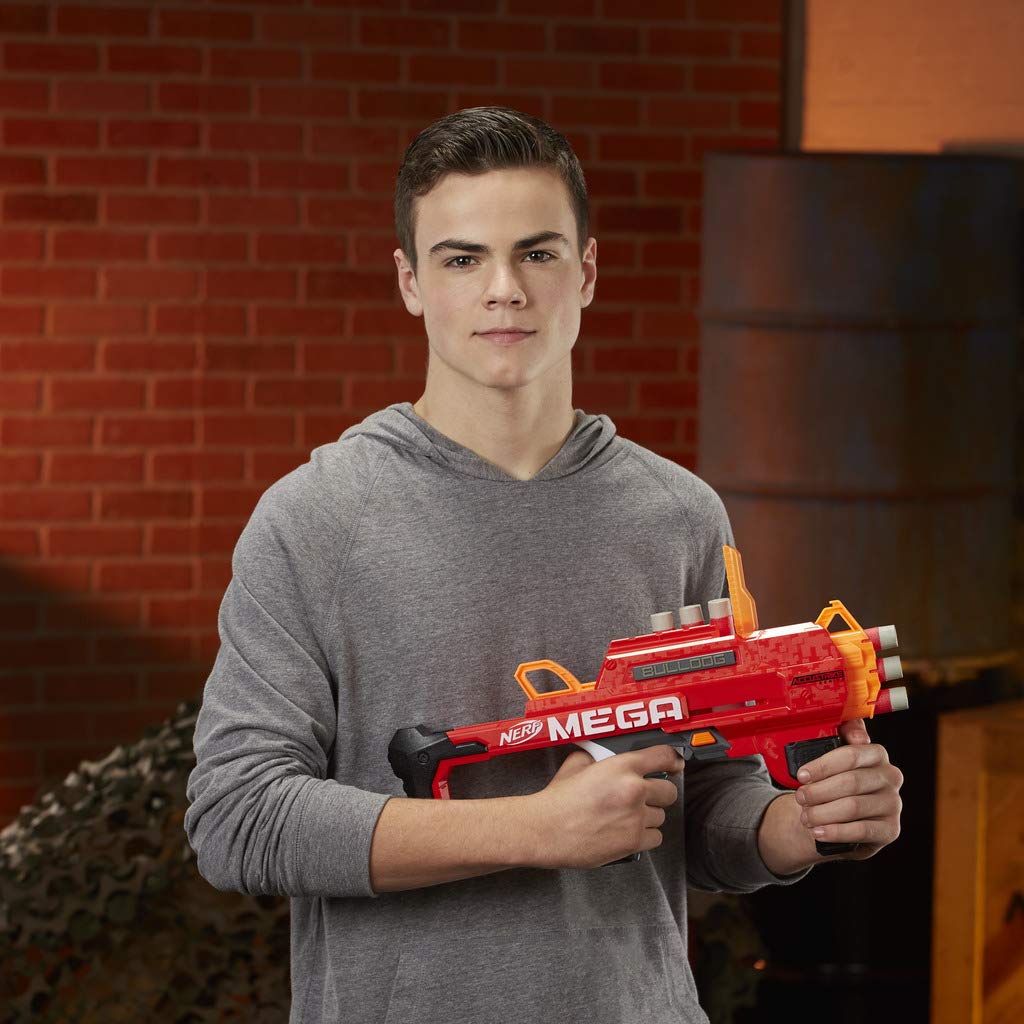 Paniate Nerf Mega Bulldog (blaster con dardi Accustrike) Hasbro in