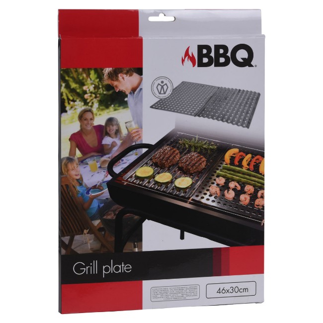 Immagine di Griglia Pieghevole in Acciaio Inox per Barbecue - 23/46 x 30 cm