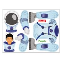 Immagine di Play Montessori Puppets Marionette da Montare Astronauta e Robot 0614 