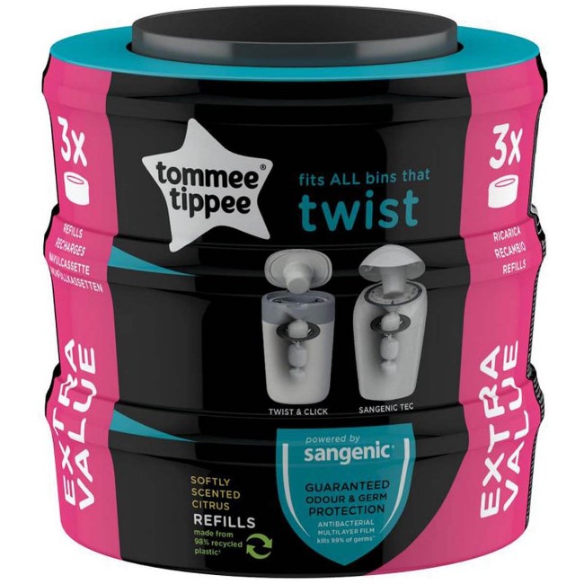 Immagine di Tommee Tippee 3 Ricariche per Contenitore Mangiapannolini Twist & Click 