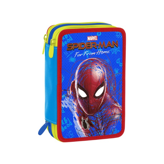 Astuccio 3 Zip Ultimate Spiderman Seven e Accessori Giotto Scuola Bambino Bimbo 
