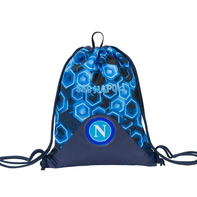 Zainetto Napoli Ufficiale - Blu, Design Easy Bag, Per Scuola E Tempo Libero, Unisex Per Bambini