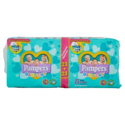 Immagine di Pannolini Baby Dry 5 Junior (11-25 kg) Confezione da 46 pezzi