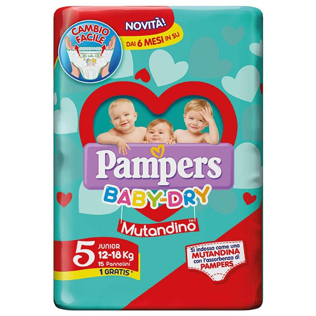 Immagine di Pannolini Mutandina Baby Dry Junior 5 15 pezzi 