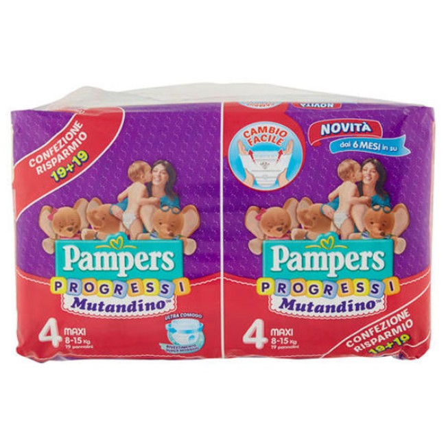 Immagine di Pannolini Mutandina Progressi 4 Maxi (8-15 kg) Confezione da 38 pezzi