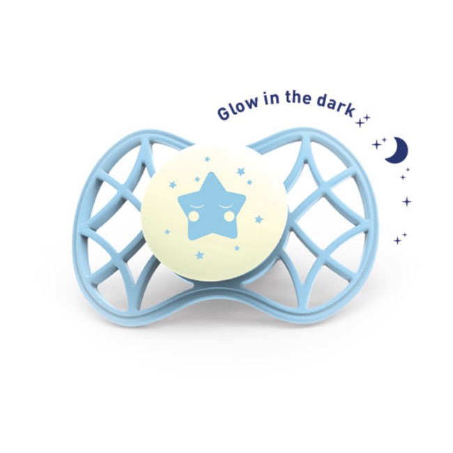 Immagine di Air.55 Cool Succhietto Tettarella Simmetrica 0m+ Glow In The Dark Azzurro