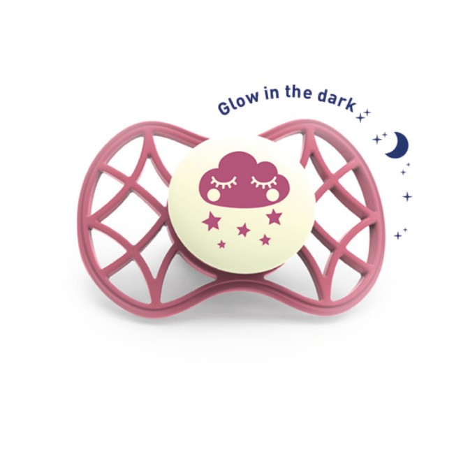 Immagine di Air.55 Cool Succhietto Tettarella Simmetrica 0m+ Glow In The Dark Rosa Scuro
