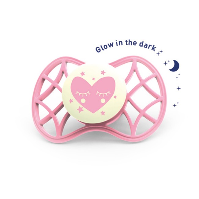 Immagine di Air.55 Cool Succhietto Con Tettarella Ortodontica 0m+ Glow In The Dark Rosa