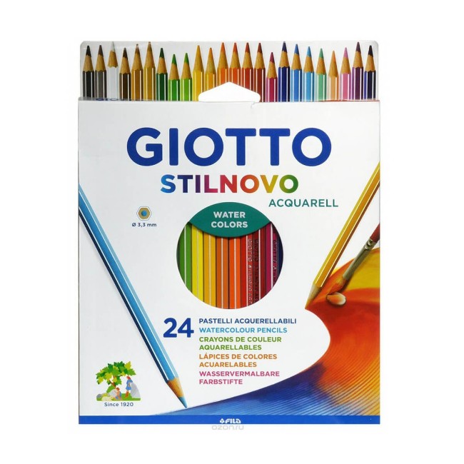 Immagine di 24 Pastelli Acquerellabili Stilnovo Acquarell 