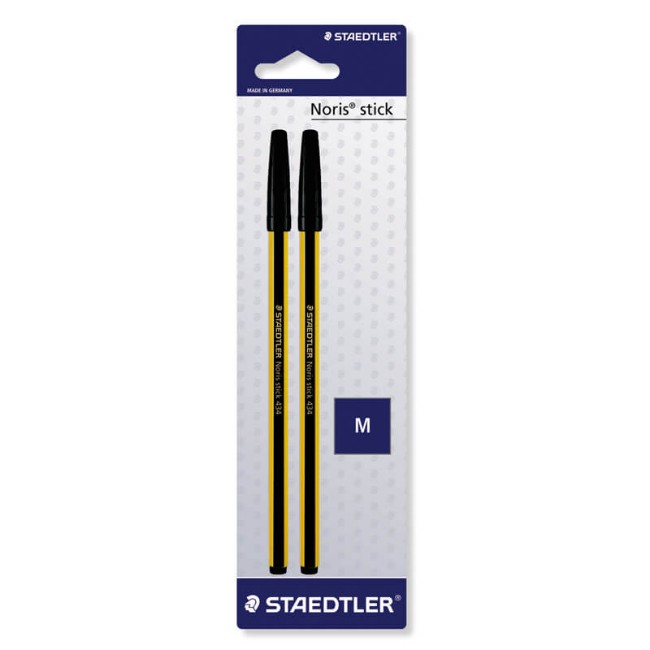 Immagine di 2 Penne a Sfera M Noris Stick Nero 
