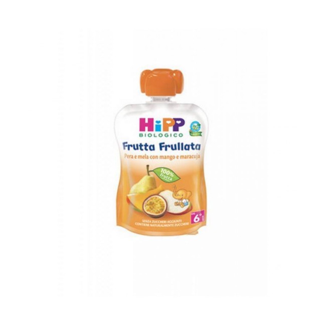 Frutta E Verdura Frullata Bio 100% - Purea Di Mango, Carota, Albicocca E Finocchio Senza Zuccheri Aggiunti, 12 Confezioni Da 100g