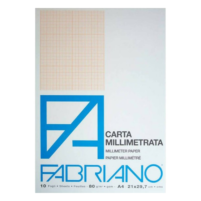 Immagine di Blocco FA Carta Millimetrata (21x29,7 cm 10 Fogli 80 g/m2) 