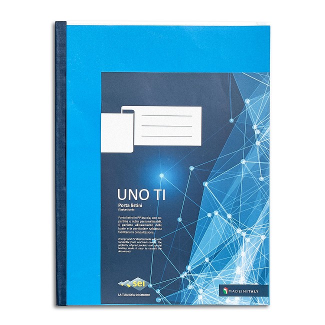 Immagine di Porta Listini Blu Uno TI 25 x 35 12 Buste 