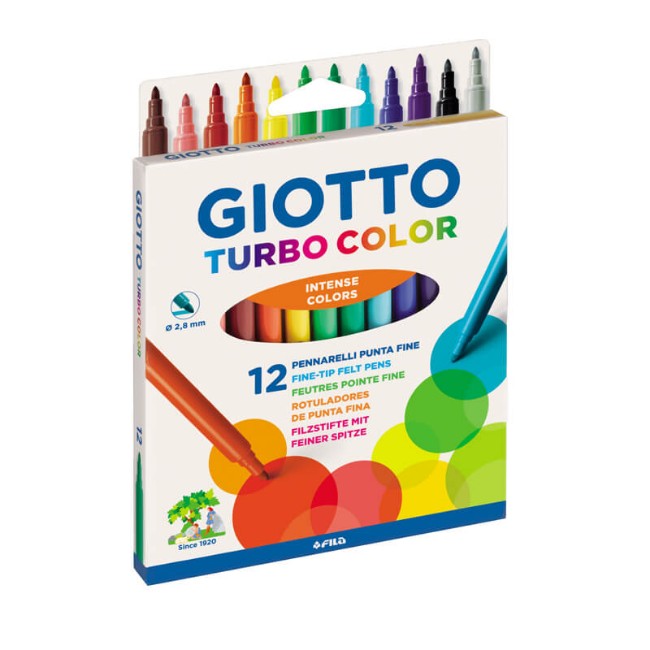 Immagine di 12 Pennarelli Turbo Color Punta Fine