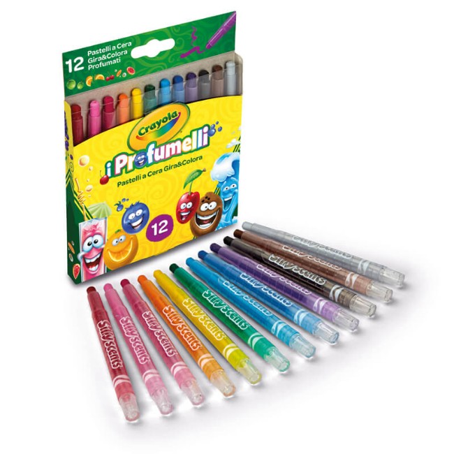 Immagine di 12 Pastelli a Cera Gira&Colora i Profumelli 