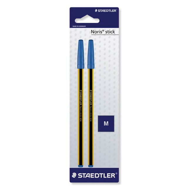 Immagine di 2 Penne a Sfera M Noris Stick Blu 