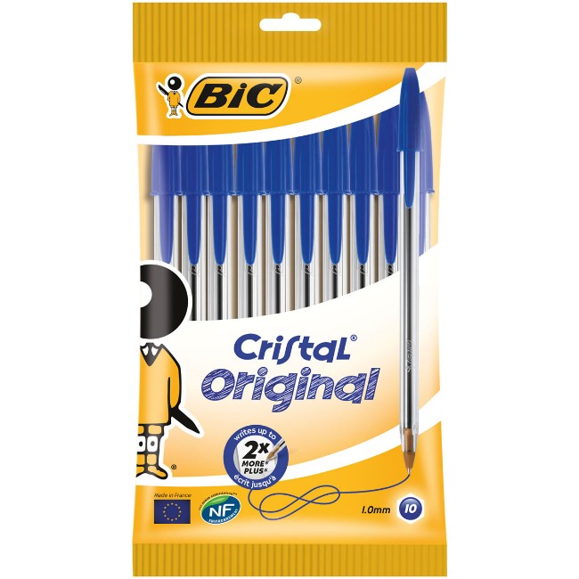 Immagine di 10 Penne a Sfera Cristal Original Blu 