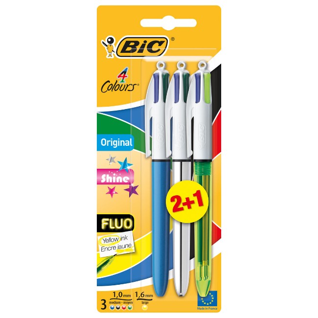 Immagine di 3 Penne a Sfera a Scatto 4 Colours 