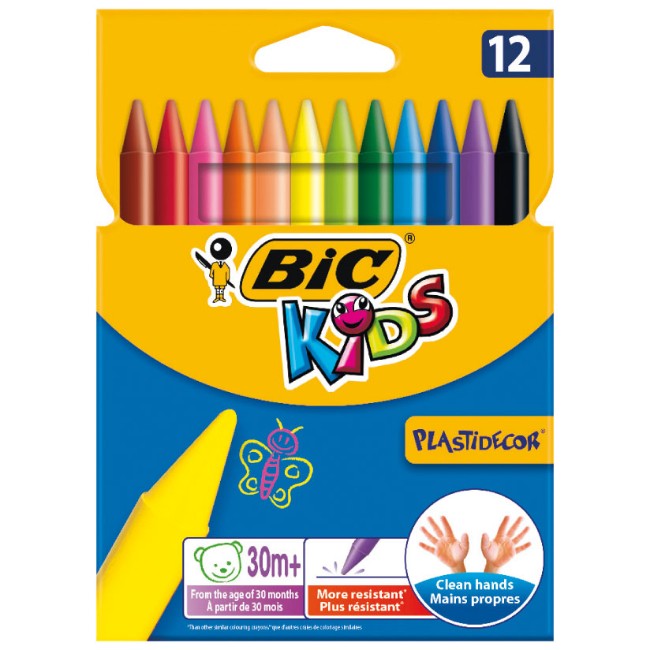 Immagine di 12 Pastelli Colorati Plastidecor 