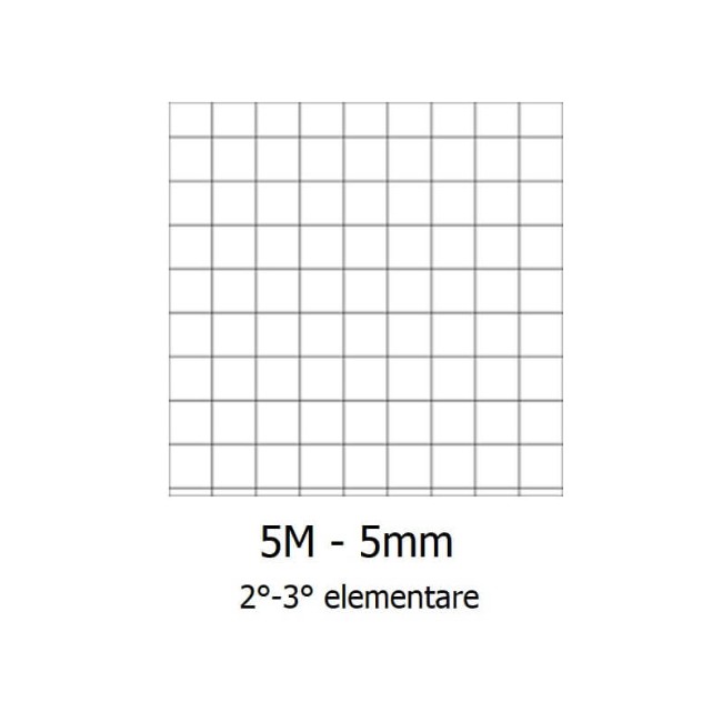 Quaderno A5 Spirale Monocromo con microperforazione e Fori (Quadretti 5mm -  5M)