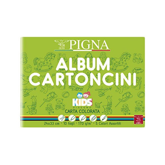 Paniate - Album Cartoncini Colorati Kids (24x33 cm 10 Fogli 170 g