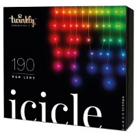 twinkly icicle tenda programmabile da 190 led rgb luminosi
