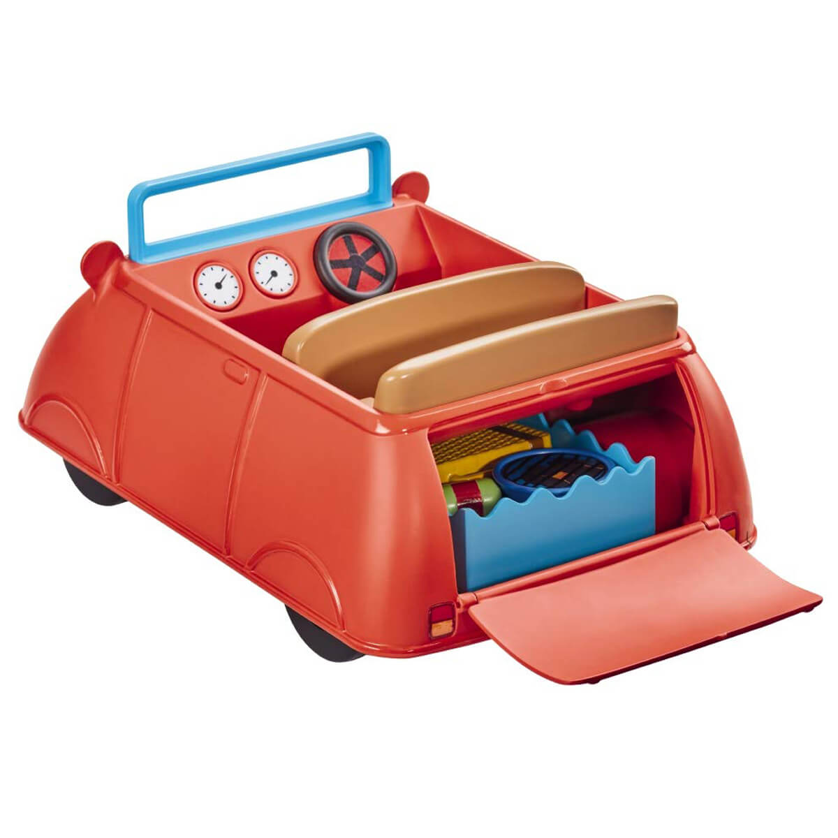 Giochi Preziosi Peppa Pig – Auto Famiglia Pig Con Suoni, 2 Personaggi E Accessori Picnic