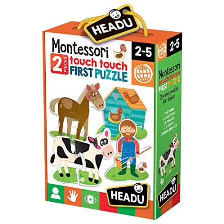 Immagine di Montessori Touch 2 pieces Puzzle The Farm 