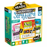 Immagine di Headu Laboratorio di Scrittura Montessori - Leggere e Scrivere con 3 Metodi - Gioco Educativo 3-6 Anni 
