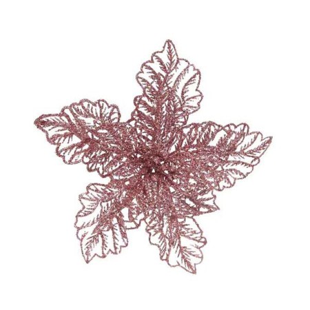Immagine di Stella di Natale Decorativa con Clip 23 cm - Rosa Cipria