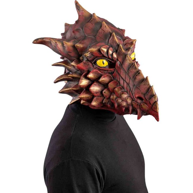 Immagine di Maschera Drago Rosso in Lattice 