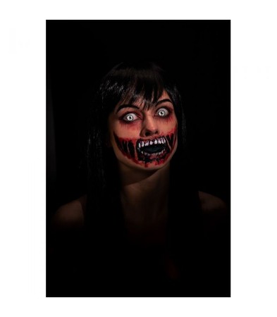 Immagine di Tatuaggio adesivo effetto zombie bocca aperta 