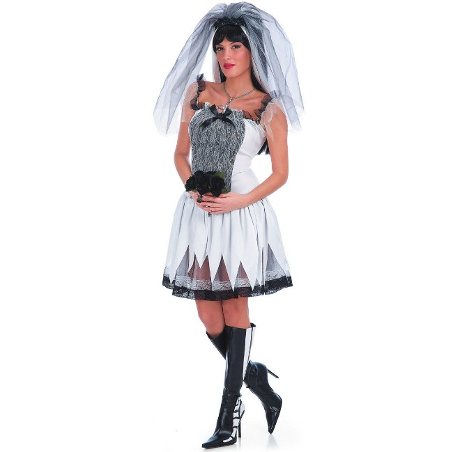 Immagine di Costume Sposa Infernale Taglia Unica (S-M-L) 