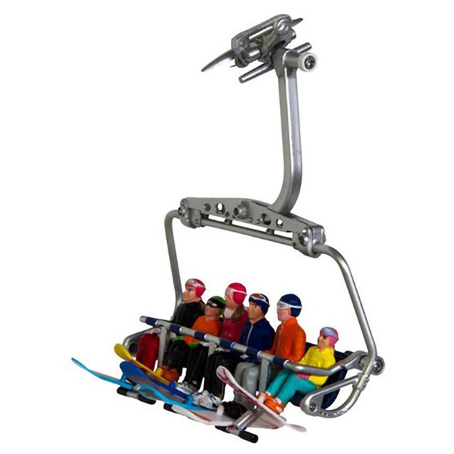 Set 6 Snowboarder per Villaggio Natalizio 