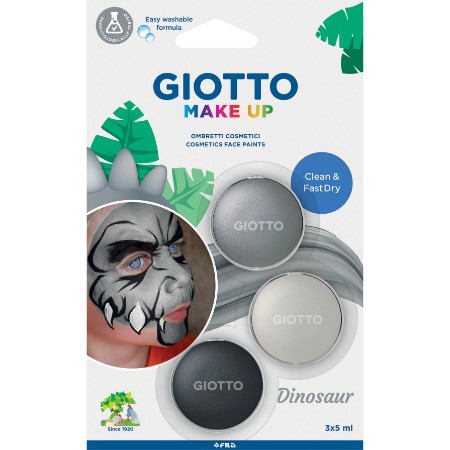 Immagine di Giotto Make Up Ombretti da Dino, 3 Blister da 5ml