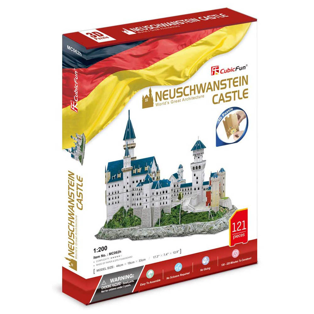 Paniate Cubic Fun Puzzle 3D Castello di Neuschwanst 121pz CubicFun in