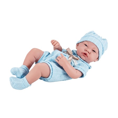 Immagine di Bambola Reborn Grande 30cm- Bebè con pigiamino Azzurro 