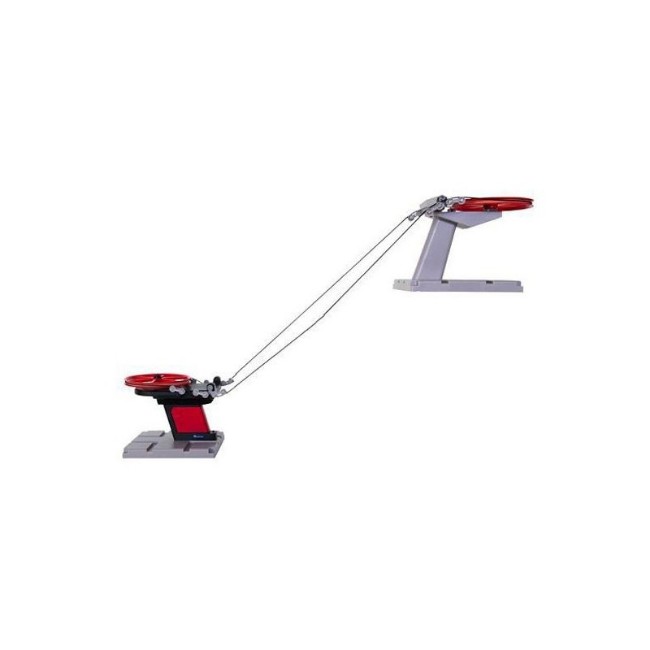 Skilift Basic Rosso e Nero con Movimento per Villaggio Natalizio