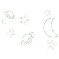 Immagine di Lavagnetta Light Doodle Luna e Stelle 