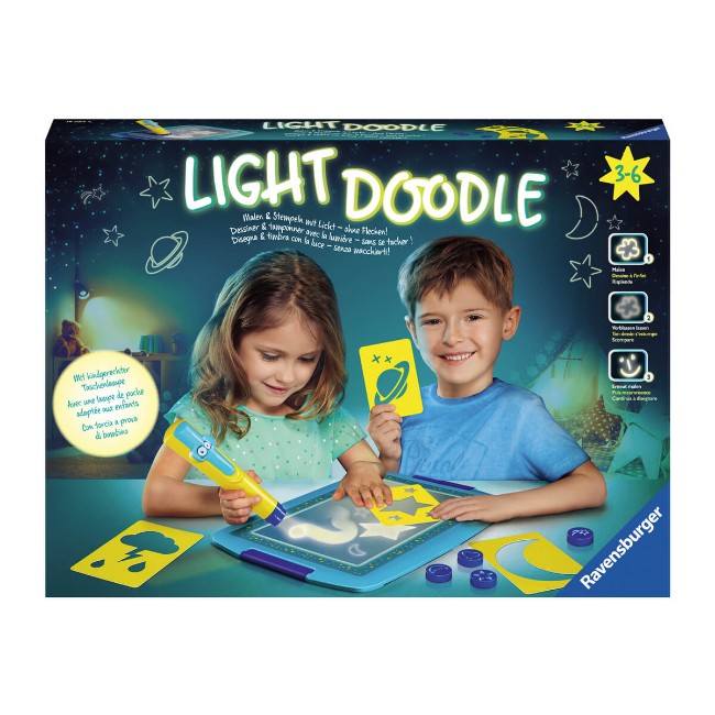 Lavagnetta Light Doodle Luna e Stelle 